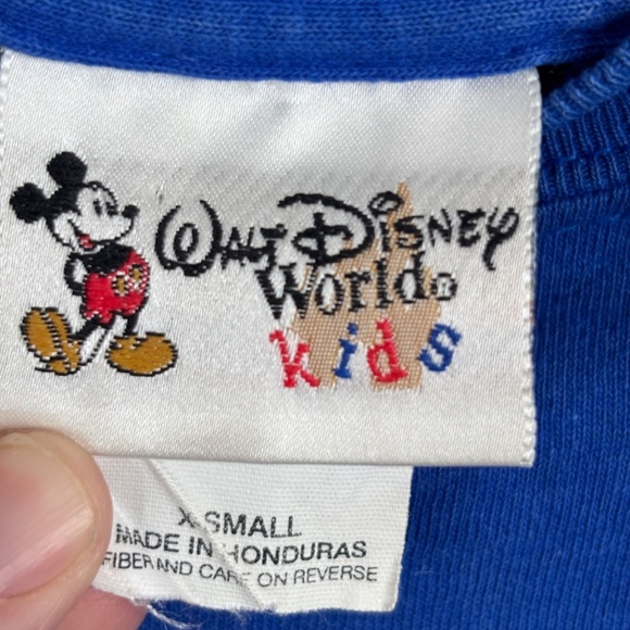 Vintage Y2K Disney World Youth T Shirt XS 2000 Retro Nostalgia 100% Cotton Blue - Picture 6 of 9